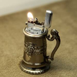 [ limited time break up ]Thorens antique lighter Thorens double Claw desk semi auto oil gasoline Vintage 