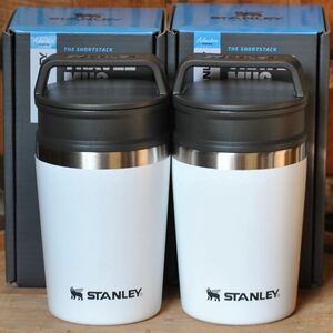 スタンレーSTANLEY真空マグ0.23Lホワイト2点セット正規品　完全密閉型サーモマグ キャンプ アウトドア コーヒー ペアマグ