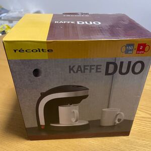 未使用 未開封 コーヒーメーカー recolte KAFFE DUO (カフェ デュオ) ブラック KD-1 (B) 送料無料!