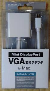 エレコム 変換アダプタ miniDisplayPort-VGA for Mac/Surface/Lenovo ホワイト AD-MDPVGAWH