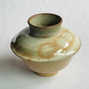 萩焼 井戸茶碗 高麗茶碗 蓋付き 茶道具 陶芸 作者不明 共箱なし