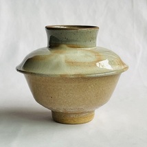 萩焼　井戸茶碗　高麗茶碗　蓋付き　茶道具　陶芸　作者不明　共箱なし_画像6