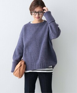 新品 IENA イエナ 【ALDERNEY /アルダニー】 LAMBS WOOLS ニット ネイビー