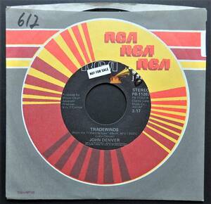 【USオリジナル7インチEP/4枚まとめて送料無料/1977年リリース盤】JOHN DENVER/I Want To Live b/w Tradewinds