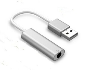 USBオーディオ変換アダプター 外付けサウンドカード 3.5mm イヤホンマイク