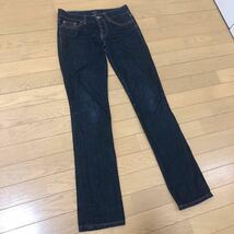 ブラジルデニムブランドellus Jeansストレートデニムパンツ25サイズ程度レディース濃紺ネイビー★中古エルスジーンズセレクトショップ_画像1