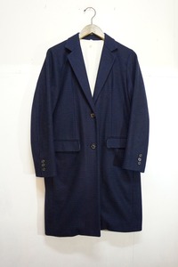 美品 希少14AW UNUSEDアンユーズド US0876 チェスター コート グレン チェック柄 レディース サイズ00 紺1127L▲