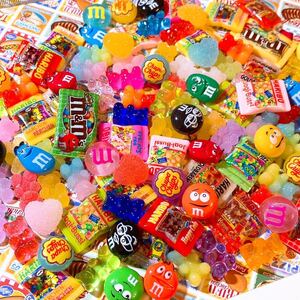 お菓子系デコパーツ100個アソート カボションデコレーションパーツまとめ売り