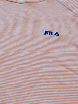 FILA　フィラ　カットソー　ボーダーシャツ　長袖切替　オレンジ/イエロー　110_画像6