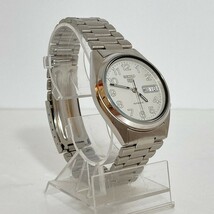 【未使用】セイコーファイブ SKXP15K 7S26 マットシルバー SEIKO5 2009年 デイデイト 自動巻き メカニカル メンズ腕時計 No.11110-1/209_画像2