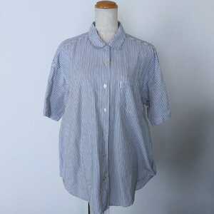 ☆★DONNETT ストライプ　ブラウス　カッターシャツ　半袖シャツ　サイズ2