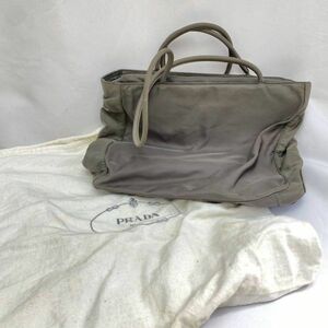 PRADA Prada handbag nylon bag triangular plate with khaki non-woven fabric # B128 bag, bag, Prada general, handbag