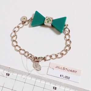 JILL STUART ジルスチュアート りぼん デザイン ブレスレット グリーン ラインストーン