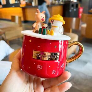 スターバックス 中国 スタバ 蓋付き マグカップ コップ クリスマス限定