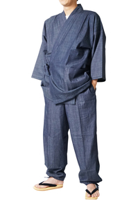 【ひめか】作務衣 日本製 カイハラデニムピマ綿 作務衣 さむえ 6オンス 5095 LL