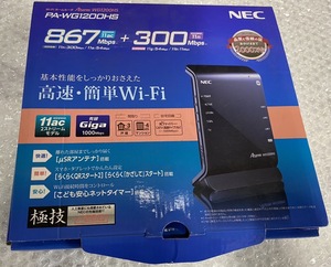 NEC 無線WI-FI ルータ PA-WG1200HS　　中古　動作未確認　MQ106