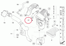 BMWミニMINIインテークダクトゴムパイプR50ダストカバーR52ワンOneカブリオレCooperクーパーW10ラバーホース13721477839エアクリーナー_画像2