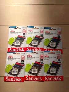SanDisk製 メモリーカード マイクロSDカード 128GB サンディスク6個