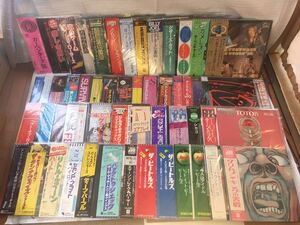 ロック系帯付きLP55枚セット ザ・ビートルズ キングクリムゾン マウンテン ディープ・パープル ムーディーブルース ベンチャーズ他