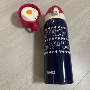 サーモス 水筒 2way カバーなし 0.8L ネイビーハート