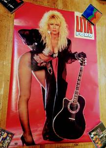 80s LITA FORD リタ・フォード オフィシャル ポスター Close My Eyes Forever　プロモポスター