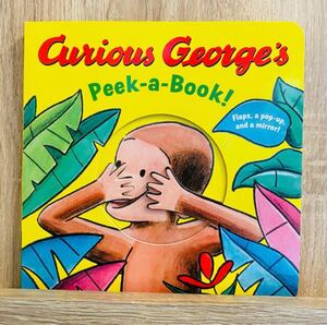 英語絵本 キッズ洋書 おさるのジョージ しかけ絵本 Peek-a-Book!