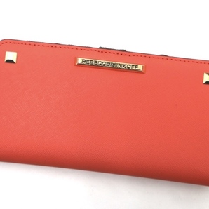 ▼新品▼レベッカミンコフ スタッズ 型押し レザー二つ折り長財布▼