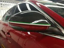車 サイドミラーカバー ２個セット カーボンファイバー Alfa Romeo アルファロメオ Giulia Stelvio DIY 外装ドレスアップ★新品送料無料★_画像1