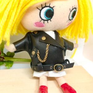 革細工 ミニチュア革ジャン miniature leather jacket.