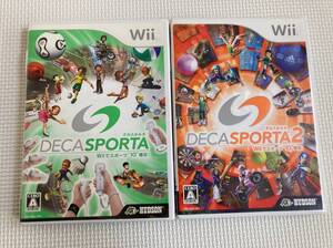 21-Wii-16 ニンテンドーWii デカスポルタ1、2 Wiiでスポーツ”10”種目! 2本セット 動作品
