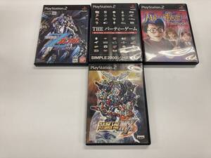 ジャンクPS2-12 プレイステーション2 説明書なしソフト4点セット スパロボMX ガンダムエウーゴ ハリーポッター 動作未確認
