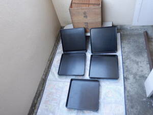 2. old house delivery goods . serving tray 5 customer tree boxed box autograph [.... house Showa era 10 year . month ]