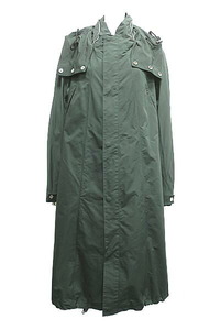 【中古】MARNI マルニ コート ロングコート レディース ポリ素材 グリーン サイズ42