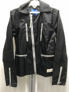 アディダス オリジナルス ADIDAS ORIGNALS ライダース風 ジャケット ブルゾン ゴア ウィンドストッパー GOER WINDSTOPPER ブラック 黒 S