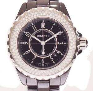  [ б/у прекрасный товар ] Chanel CHANEL J12 женский 2 -слойный оправа diamond H0949 кварц наручные часы [189-211102-w30-ICN]