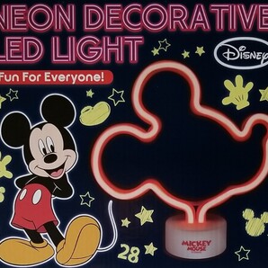 【Disney】 ミッキー Mickey ネオン風 LED ライト 間接照明 インテリア 赤