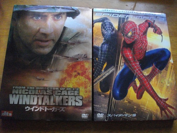 「ウィンド・トカーズ」　　「スパイダーマン　3」　　DVD（2枚組）　２本セット　 中古　 送料無料　　　　162