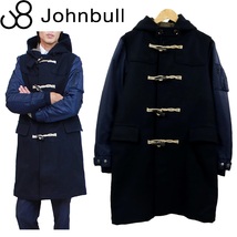 【B1328】【新品同様】【定価55,000円】Johnbull ジョンブル ダッフルコート ウールコート MA-1 フライトジャケット ナイロン切替 サイズS_画像1