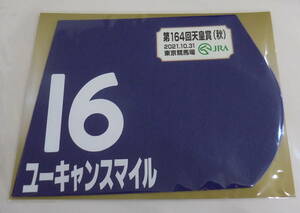 ユーキャンスマイル 2021年天皇賞・秋 ミニゼッケン 未開封新品 藤岡佑介騎手 友道康夫 金子真人ホールディングス