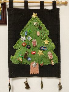 クリスマスタペストリー ハンドメイド