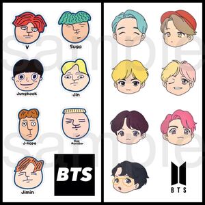 BTS イラストフレークシールセット
