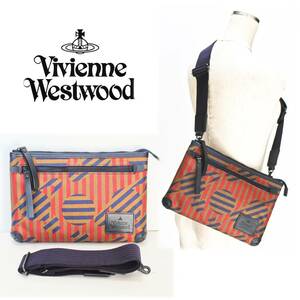 《Vivienne Westwood ヴィヴィアンウエストウッド》新品 2Way ストライプオーブ ショルダーバッグ クラッチバッグ プレゼントにも A5061