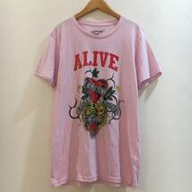 デザインシャツ★Ed Hardy エドハーディ レディース Lサイズ 半袖 Tシャツ カットソー ALIVE_画像1