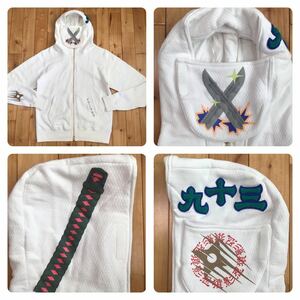 BAPE NINJA ZIP HOODIE Lサイズ a bathing ape エイプ ベイプ アベイシングエイプ 忍者 ジップ パーカー w880