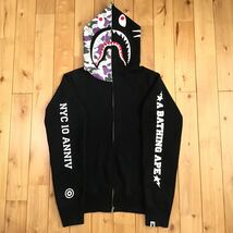 ★激レア★ NYC 10周年記念 シャーク パーカー Mサイズ shark full zip hoodie a bathing ape bape New york city camo エイプ ベイプ NY_画像3