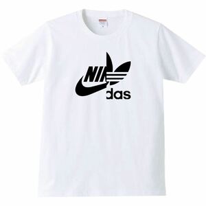 【送料無料】【新品】ナイダス Tシャツ パロディ おもしろ プレゼント メンズ 白 XLサイズ