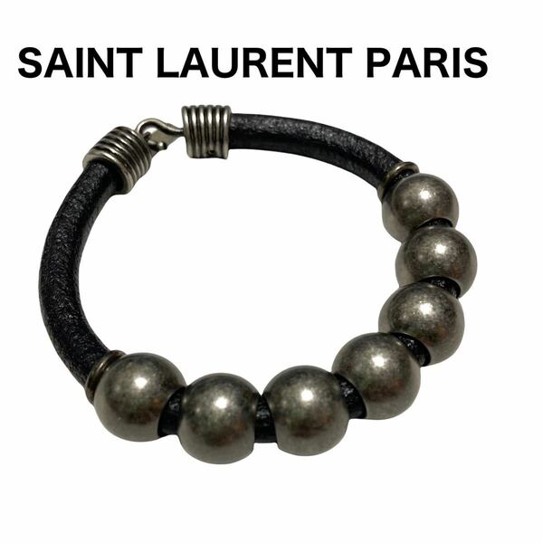 即決★ SAINT LAURENT PARIS サンローランパリ ★レザーブレスレット アクセサリー 小物 ハイブランド ラグジュアリー エディスリマン