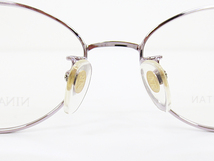 ∞【デッドストック】NINA RICCI ニナリッチ 眼鏡 メガネフレーム NR2665 53[]16-135 1/20 12KGF チタン フルリム シルバー 天然石 □H8_画像3