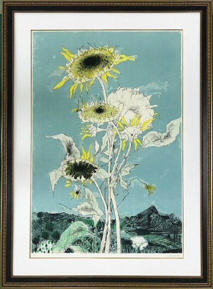 【特価】　≪　　ジャン　ジャンセン 　　　≫　　オリジナル リトグラフ【石版画】 　 　LES TOURNESOLS　 　 1989年 　　　JEAN　JANSEM