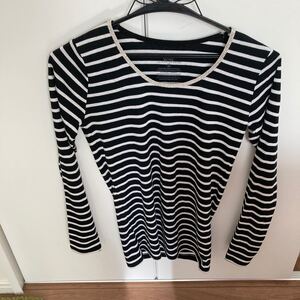 ボーダーカットソー トップス 長袖カットソー 長袖Tシャツ